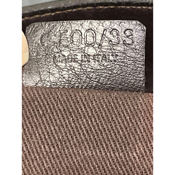 Celine CE00/33 Brown Leather Boogie Satchel Bag Made in Italy Top Handle Purse - Picture 7 of 15